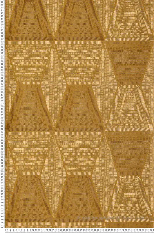 Papier peint Ethnique Daïa ocre et irisé - Mirage de Casamance Réf. CAS-75271834 Haute Qualité