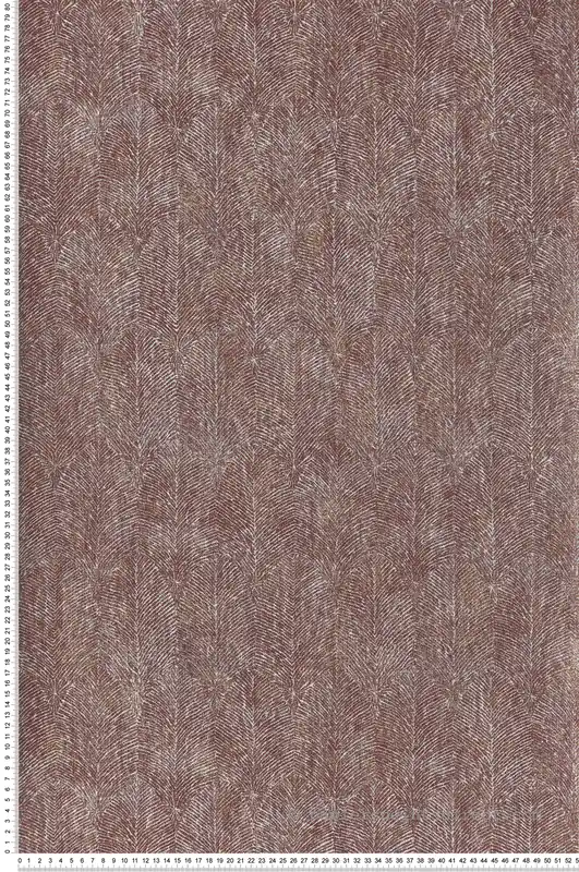 Papier peint Feuille Ethnique Isabelline bordeaux et doré - Mirage de Casamance Réf. CAS-75261630 Vente Directe