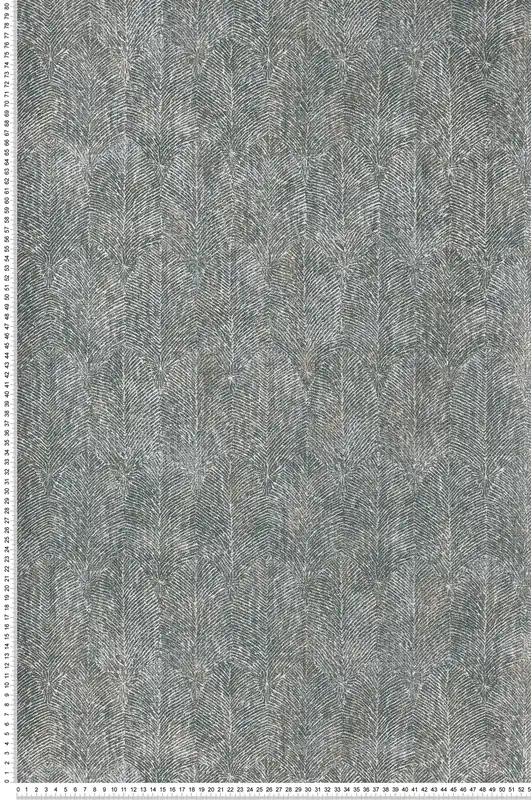 Papier peint Feuille Ethnique Isabelline vert sapin et doré - Mirage de Casamance Réf. CAS-75261426 Offre Exclusive