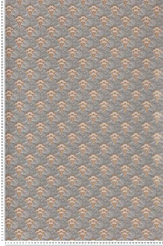 Papier peint Palme Ethnique Adenium noir et doré - Mirage de Casamance Réf. CAS-75251120 Produit De Marque