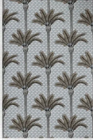 Papier peint Palmier Atlas bleu ciel - Mirage de Casamance Réf. CAS-75240304 Bon Plan