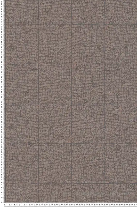 Papier peint Carrelage Craquelé marron et irisé - Desert Lodge de Livingwalls Réf. 38526-4 Quantité Limitée