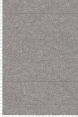 Petit Prix Papier peint Carrelage Craquelé gris et argenté - Desert Lodge de Livingwalls Réf. 38526-3