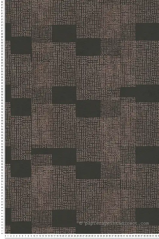 Papier peint Graphique Tissage Africain noir et rose cuivré - Desert Lodge de Livingwalls Réf. 38525-2 Offre Exclusive