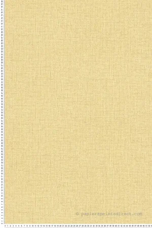 Bon Marché Papier peint Faux Uni Effet Jute jaune pale - Desert Lodge de Livingwalls Réf. 38528-8