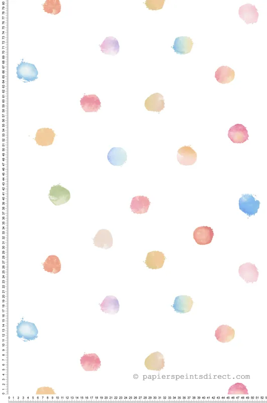 Bon Plan Papier peint enfant Gros Pois multicouleurs - Little Love d‘A.S. Création Réf. SP15695
