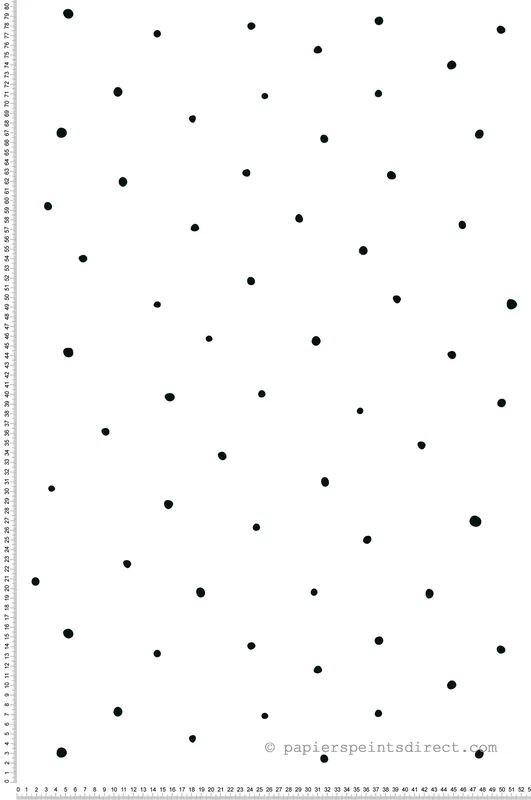 Vente Flash Papier peint enfant Pois noir et blanc - Little Love d‘A.S. Création Réf. SP15683