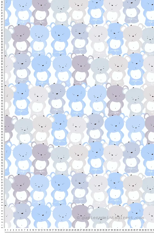 Haute Qualité Papier peint enfant Nounours bleu - Little Love d‘A.S. Création Réf. SP15668