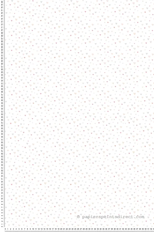 Prix Choc Papier peint enfant Petits Cœurs rose - Little Love d‘A.S. Création Réf. SP15662