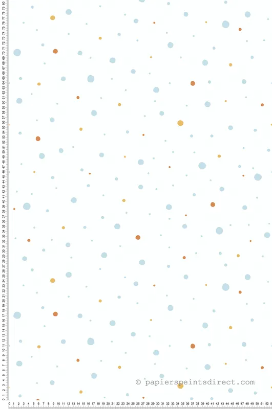 Meilleur Prix Papier peint Pois Enfantin bleu jaune orange - Little Love d‘A.S. Création Réf. SP15646