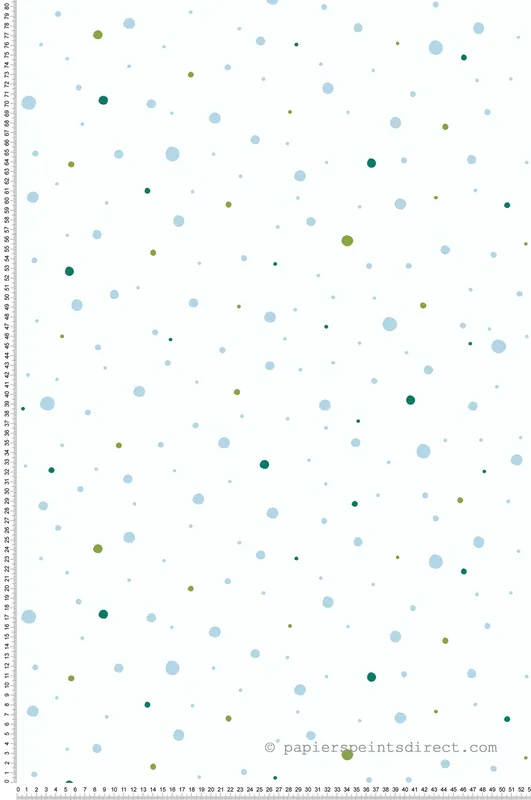 Livraison Express Papier peint Pois Enfantin bleu vert - Little Love d‘A.S. Création Réf. SP15645