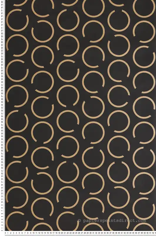 Vente Flash Papier peint Demi Cercle Design Around the Clock noir et doré - Around de Casélio Réf. ARN102909028