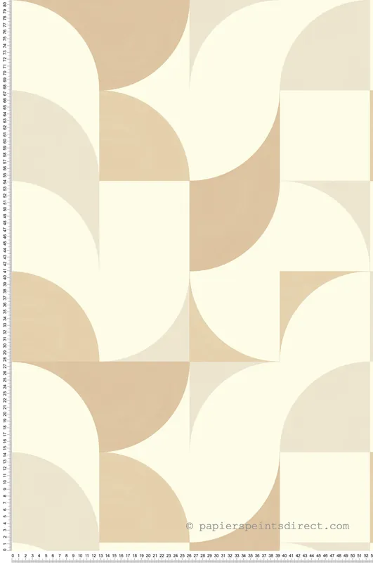 Nouvelle Collection Papier peint Graphique Look Around beige et blanc - Around de Casélio Réf. ARN102891000