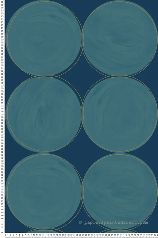 Usine Directe Papier peint Cercle Double All Around canard et doré - Around de Casélio Réf. ARN102886126