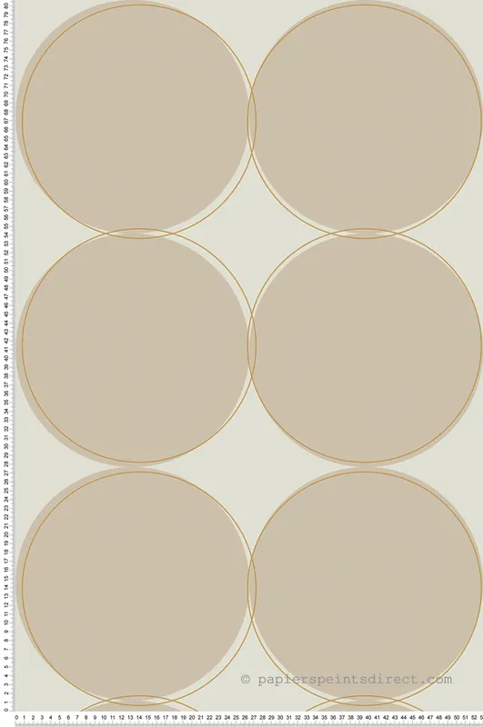 Achat Immédiat Papier peint Cercle Double All Around beige et doré - Around de Casélio Réf. ARN102881022