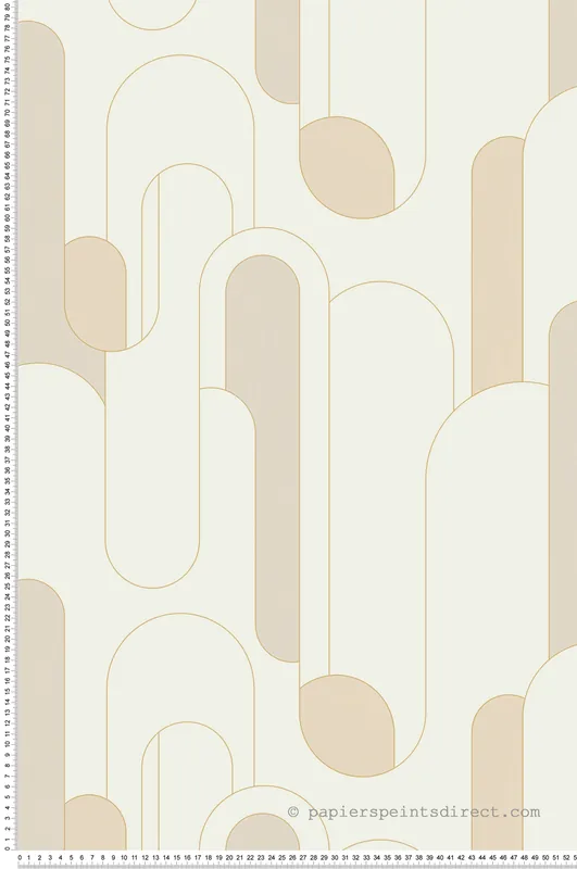 Bon Plan Papier peint Arche Up and Around beige et doré - Around de Casélio Réf. ARN102871020