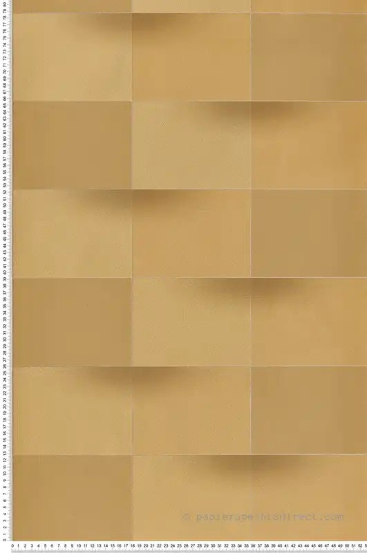 Satisfait Ou Remboursé Papier peint Géométrique Blocks ocre et doré - Perception de Casadéco Réf. PERP86532416