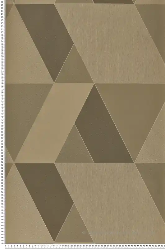 Remise Papier peint Triangle Tangram tabac et doré - Perception de Casadéco Réf. PERP86522508