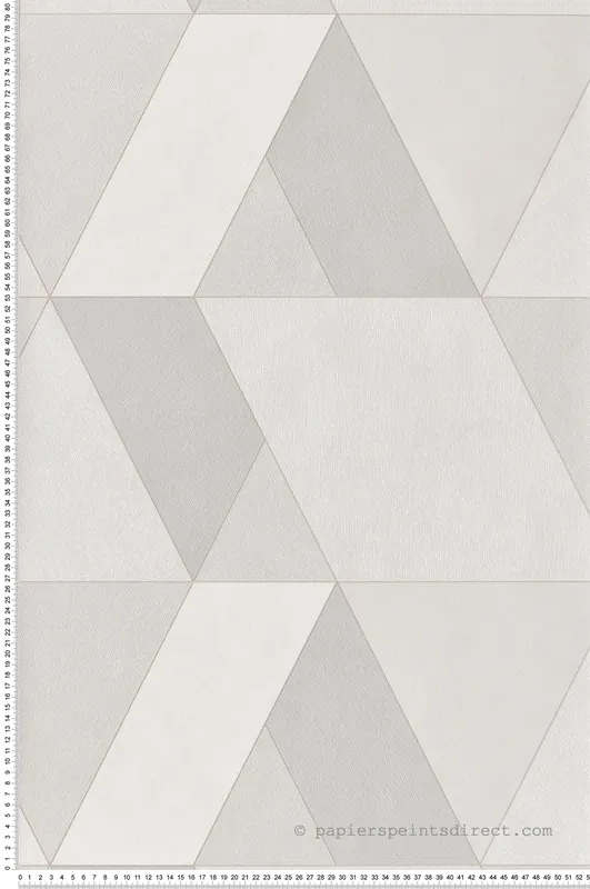 Livraison Express Papier peint Triangle Tangram gris clair et irisé - Perception de Casadéco Réf. PERP86521325