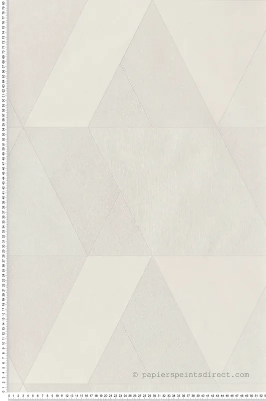 Meilleur Prix Papier peint Triangle Tangram écru et argenté - Perception de Casadéco Réf. PERP86520101