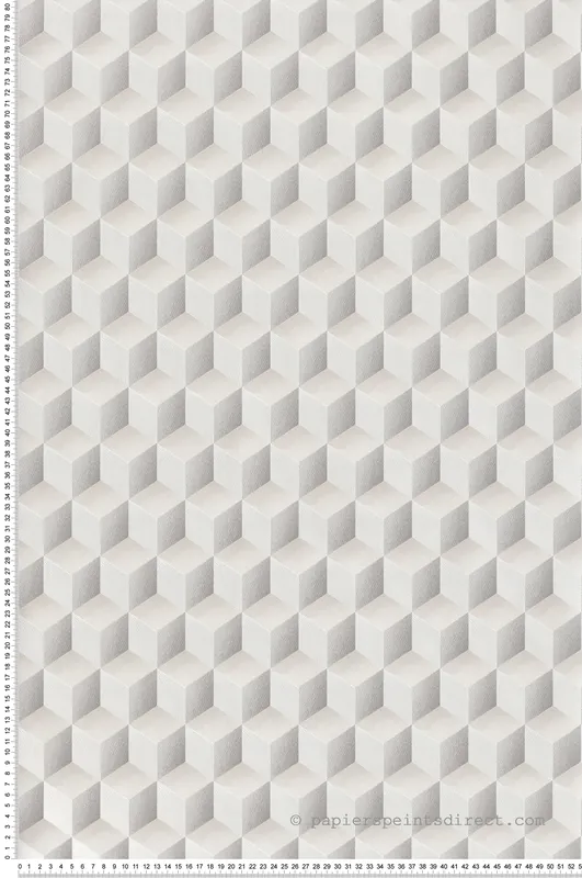 Commander Vite Papier peint Cube Rythm beige, gris et irisé - Perception de Casadéco Réf. PERP86471313