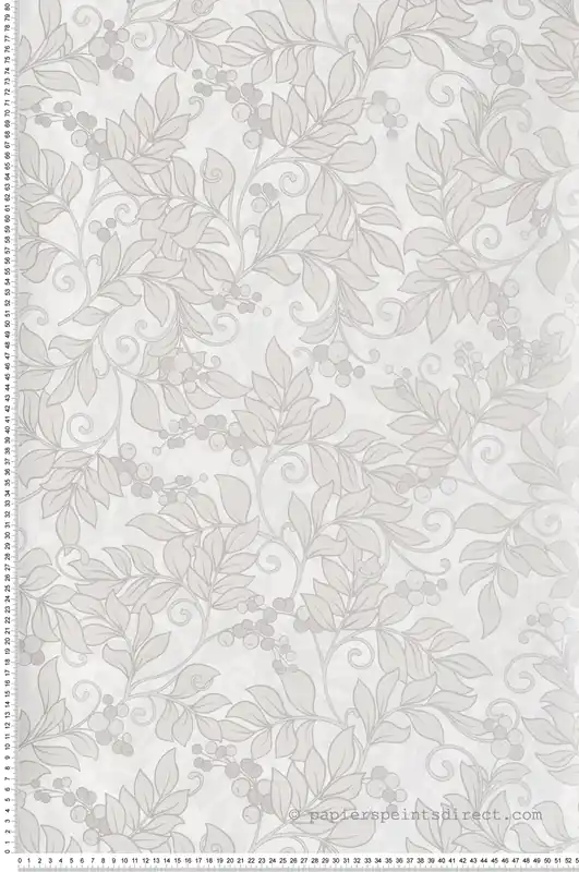Réduction Papier peint Symphorine blanc gris argenté - Arts & Crafts de Casadéco Réf. ARCR86370109