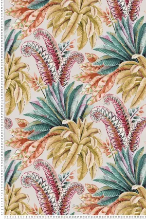 Prix Cassé Papier peint Feuillage Paloma Gold/Emerald/Fuchsia - Empyrea d‘Osborne & Little Réf. OSB-W7614-03