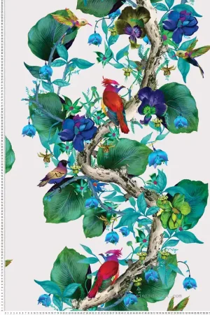 Dernier Modèle Papier peint Arbre aux Oiseaux Rain Forest Emerald - Empyrea d‘Osborne & Little Réf. OSB-W7026-01