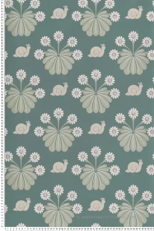 Top Vente Papier peint escargot Burges Snail Ocean - National Trust Papers 2 de Little Greene Réf. 0260BUOCEAN