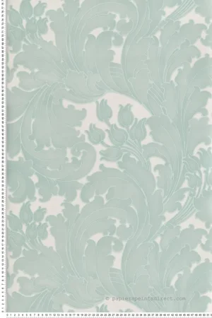 Papier peint baroque Tulip Aqua - National Trust Papers 2 de Little Greene Réf. 0260TUAQUAZ Achetez Aujourd'hui
