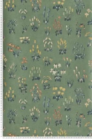 Papier peint fleuri Millefleur Garden - National Trust Papers 2 de Little Greene Réf. 0260MFGARDE Prix Promo