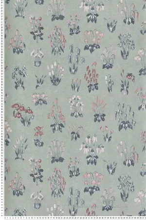 Papier peint fleuri Millefleur Chambray - National Trust Papers 2 de Little Greene Réf. 0260MFCHAMB Offre Exclusive