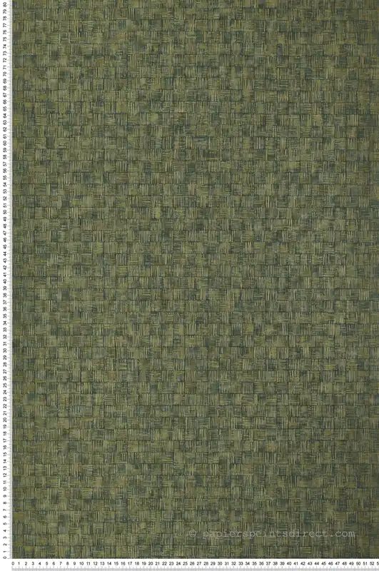 Solde Papier peint Géométrique Damier vert vif et doré - Gingko de Casadéco Réf. GINK86257427