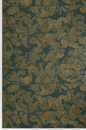 Commande En Gros Papier peint Ethnique Venetie vert et or - Alliages de Casamance Réf. CAS-75053484