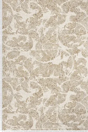 Réduction Papier peint Ethnique Venetie crème et doré - Alliages de Casamance Réf. CAS-75053382