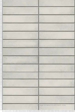 Quantité Limitée Papier peint Brique Moderne gris pale - Fabrique 2 de Lutèce Réf. LTC-FD25374
