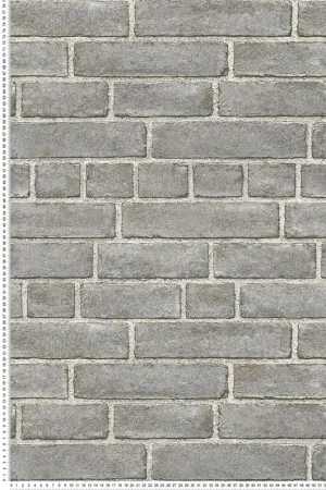 Solde Papier peint Trompe l‘œil Brique gris - Fabrique 2 de Lutèce Réf. LTC-FD24050