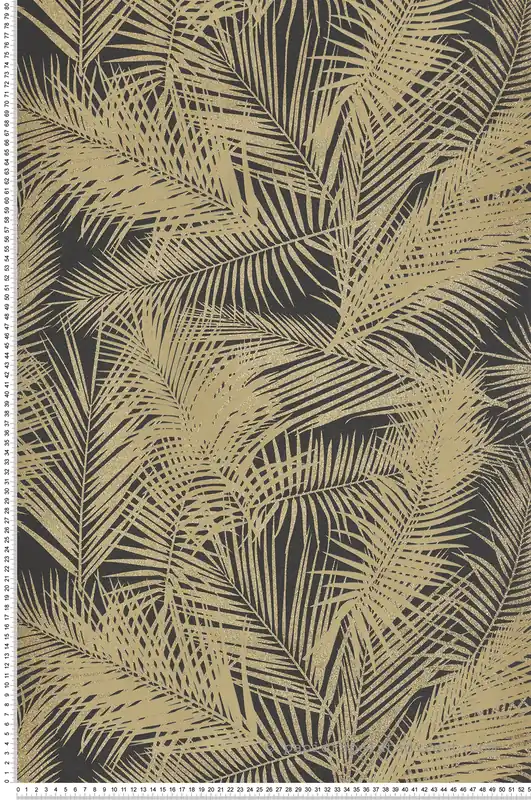 Commander Vite Papier peint Jungle Palme noir et doré - Eden d‘Ugépa Réf. UGP-J98202
