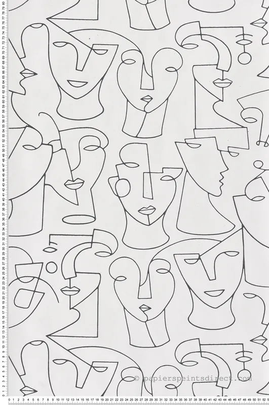 Satisfait Ou Remboursé Papier peint Art Portrait noir et blanc - Gallery de Casadéco Réf. GLRY86160116