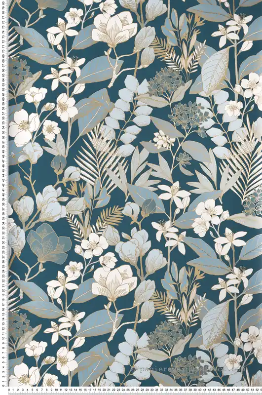 Paiement Sécurisé Papier peint Nature Champêtre marine - Only Blue de Casélio Réf. ONB102656162