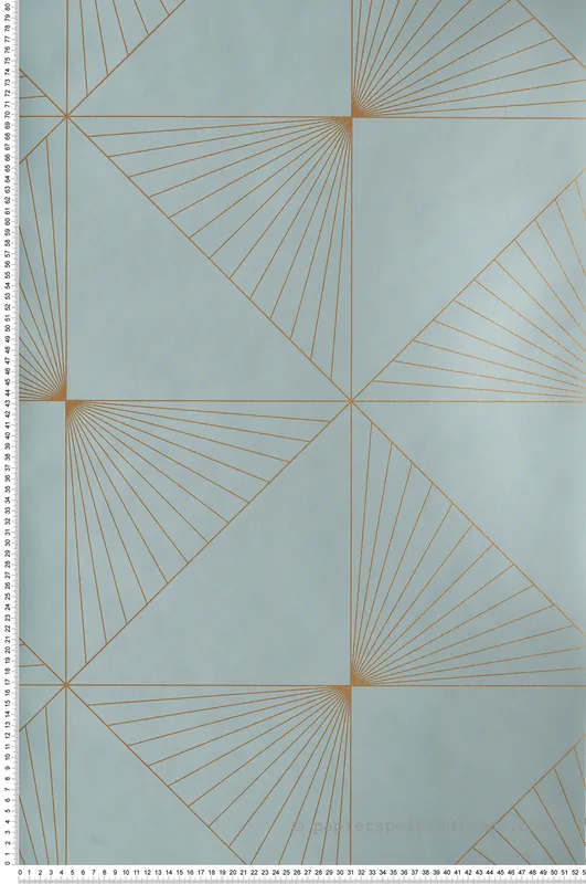 Nouvelle Collection Papier peint Géométrique Losange bleu et doré - Only Blue de Casélio Réf. ONB101056000