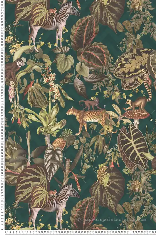 Papier peint Jungle Léopard vert forêt - Change is good de Michalsky Réf. MC-37990-2 Populaire
