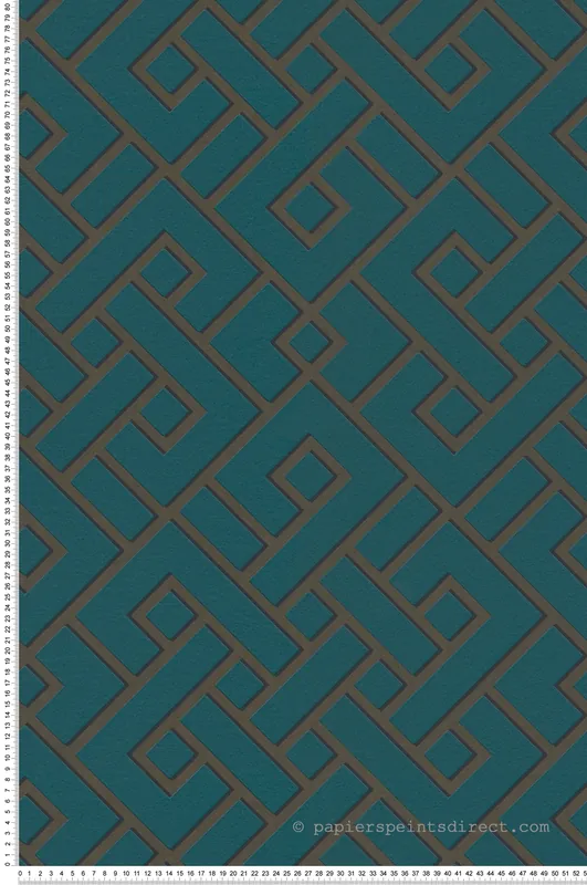 Produit De Marque Papier peint Géométrique Moderne vert et cuivré - Change is good de Michalsky Réf. MC-37984-3