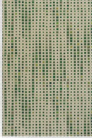 Papier peint Géométrique Mosaïque vert - Kanoko de Osborne & Little Réf. OSB-W7551-01 Acheter Direct
