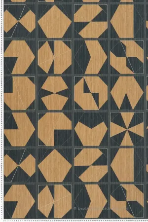 Papier peint Mosaïque Géométrique cuivré - Kanoko d‘Osborne & Little Réf. OSB-W7557-04 Achat Immédiat