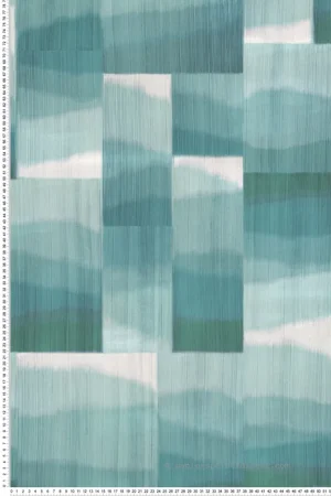 Satisfait Ou Remboursé Papier peint Géométrique Tie and Dye vert - Kanoko d‘Osborne & Little Réf. OSB-W7553-01