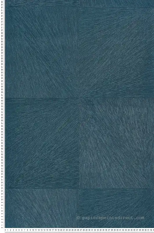 Papier peint Géométrique Nature bleu paon - Explore de Lutèce LTC-EXP575 Nouvelle Collection