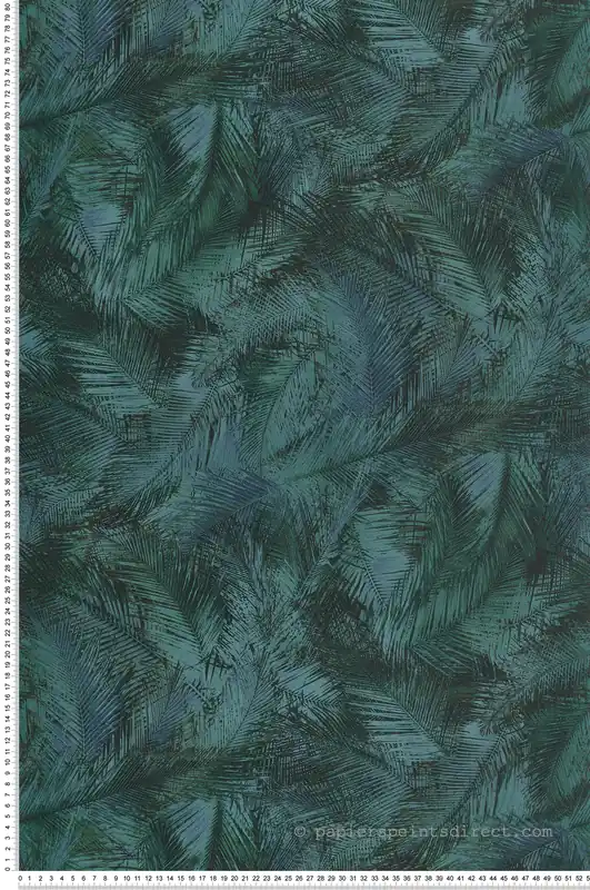 Papier peint Palme Oasis vert paon - Explore de Lutèce LTC-EXP563 Offre Exclusive