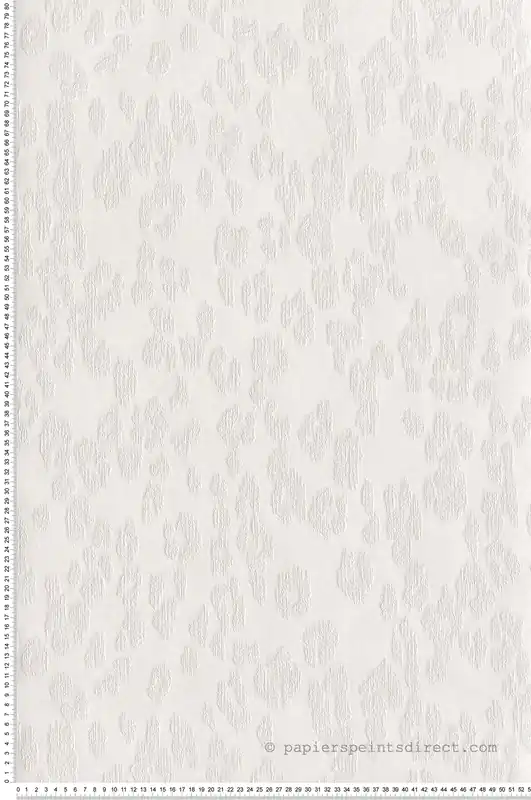Papier peint Peau de Léopard blanc pailleté - Explore de Lutèce LTC-EXP550 Expédition Rapide