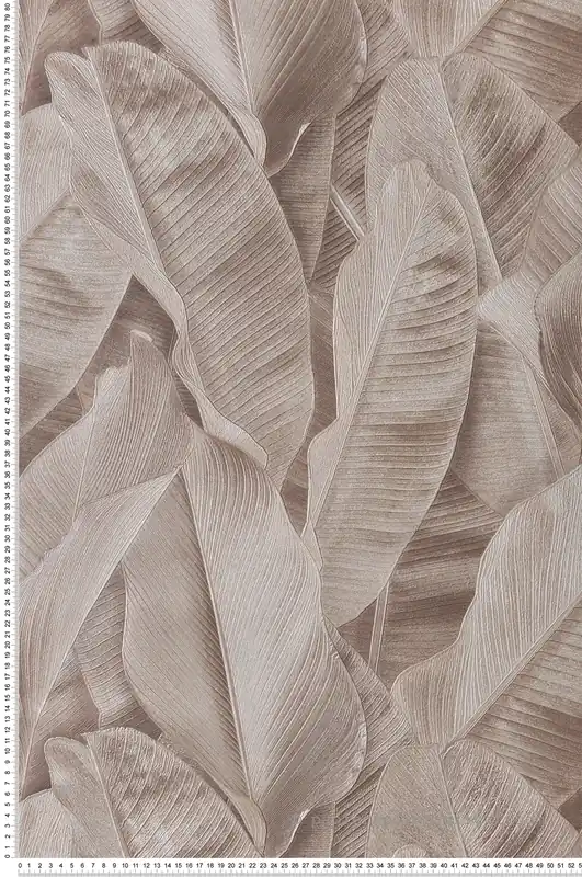 Papier peint Feuille Banana grège - Folium de Montecolino Réf. MC-FO17807 Quantité Limitée